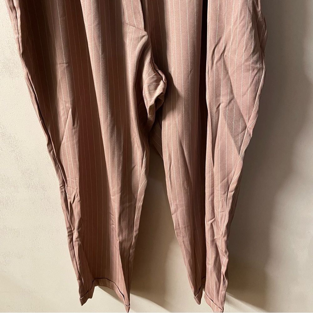 Charlotte Russe+ Pink Striped Cuffed Hem Trousers NWT Size 3X - Picture 11 of 15